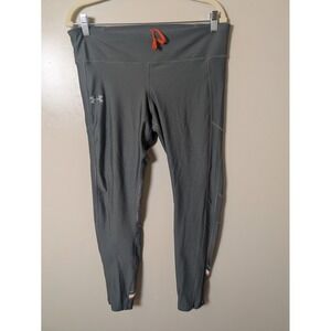 Under Armour Women's Size XL HeatGear Compression Leggings‎ Gray Orange